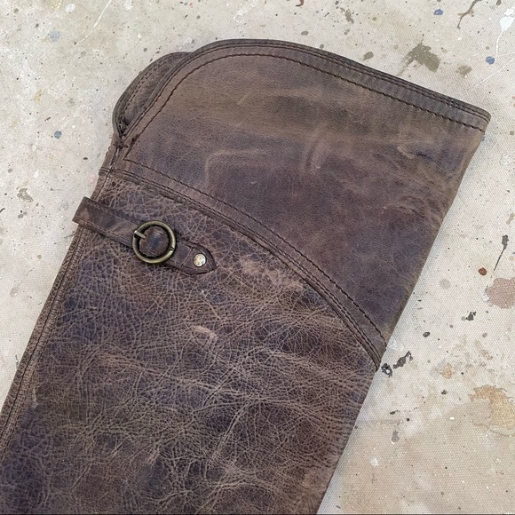 Frye Tall Brown Leather Boots, 6 B - Picture 3 of 7